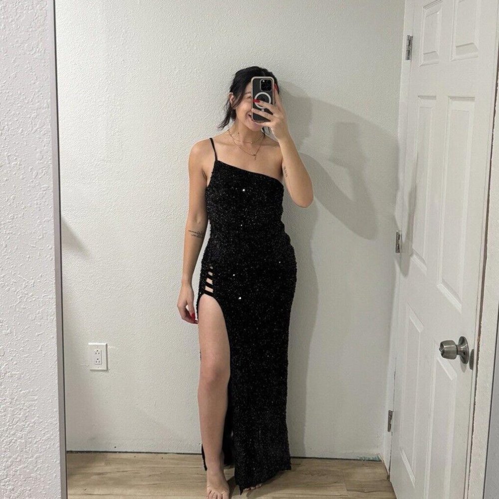 Women’s SHEIN Sequences Dress Size Small S Formal Long Stretchy